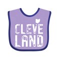 thumbnail image 1 of Inktastic Cleveland, Ohio Distressed Font Boys or Girls Baby Bib, 1 of 4