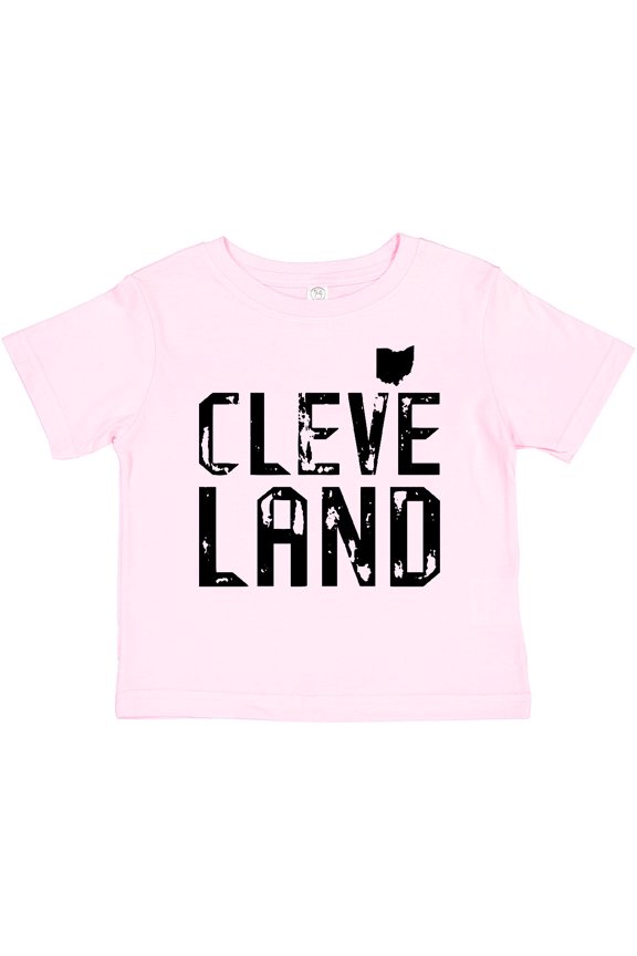 Cleveland, Ohio Distressed Font Boys or Girls Baby T-Shirt