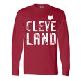 thumbnail image 1 of Inktastic Cleveland, Ohio Distressed Font Long Sleeve T-Shirt, 1 of 5