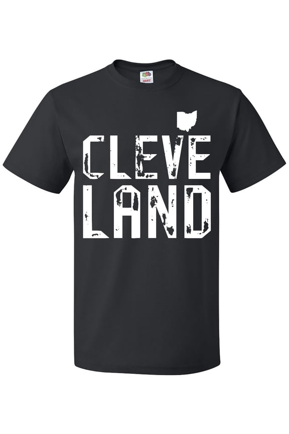 Cleveland, Ohio Distressed Font T-Shirt