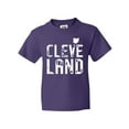 thumbnail image 1 of Inktastic Cleveland, Ohio Distressed Font Youth T-Shirt, 1 of 5