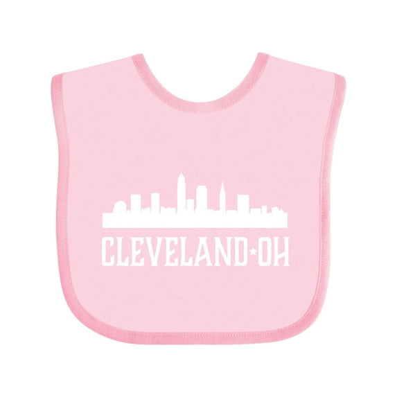 Inktastic Cleveland Ohio Skyline City Silhouette Boys or Girls Baby Bib