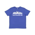 thumbnail image 1 of Inktastic Cleveland Ohio Skyline City Silhouette Youth T-Shirt, 1 of 5
