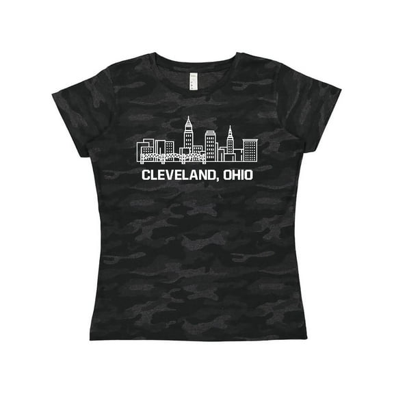 Inktastic Cleveland Ohio Skyline Women's T-Shirt