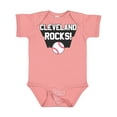 thumbnail image 1 of Inktastic Cleveland Rocks with Baseball Boys or Girls Baby Bodysuit, 1 of 5