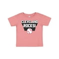 thumbnail image 1 of Inktastic Cleveland Rocks with Baseball Boys or Girls Baby T-Shirt, 1 of 5