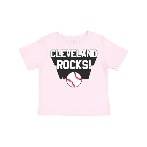 Inktastic Cleveland Rocks with Baseball Boys or Girls Toddler T-Shirt