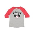 thumbnail image 1 of Inktastic Cleveland Rocks with Baseball Boys or Girls Toddler T-Shirt, 1 of 5