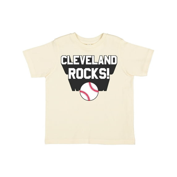 Inktastic Cleveland Rocks with Baseball Boys or Girls Toddler T-Shirt