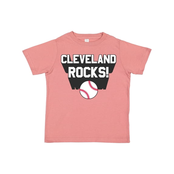 Inktastic Cleveland Rocks with Baseball Boys or Girls Toddler T-Shirt