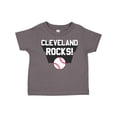 thumbnail image 1 of Inktastic Cleveland Rocks with Baseball Boys or Girls Toddler T-Shirt, 1 of 5