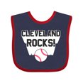 thumbnail image 1 of Inktastic Cleveland Rocks with Baseball Inversed Boys or Girls Baby Bib, 1 of 4