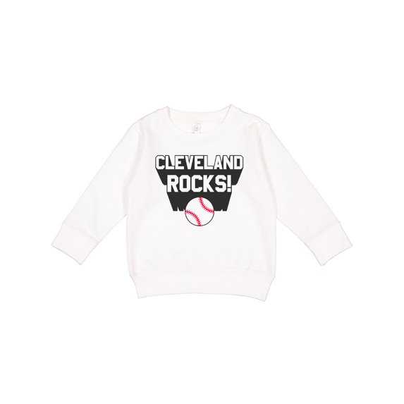 Inktastic Cleveland Rocks with Baseball Toddler Sweatshirt