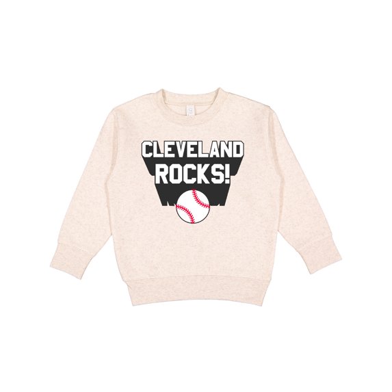 Inktastic Cleveland Rocks with Baseball Toddler Sweatshirt