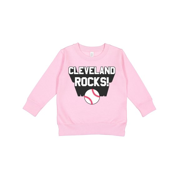 Inktastic Cleveland Rocks with Baseball Toddler Sweatshirt