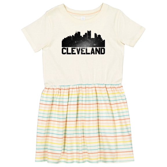Inktastic Cleveland Skyline Girls Toddler Dress