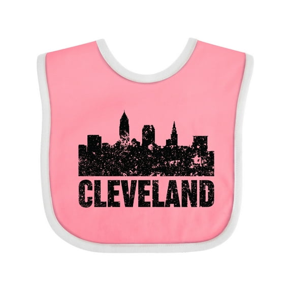 Inktastic Cleveland Skyline Grunge Boys or Girls Baby Bib