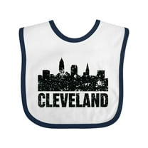 Inktastic Cleveland Skyline Grunge Boys or Girls Baby Bib