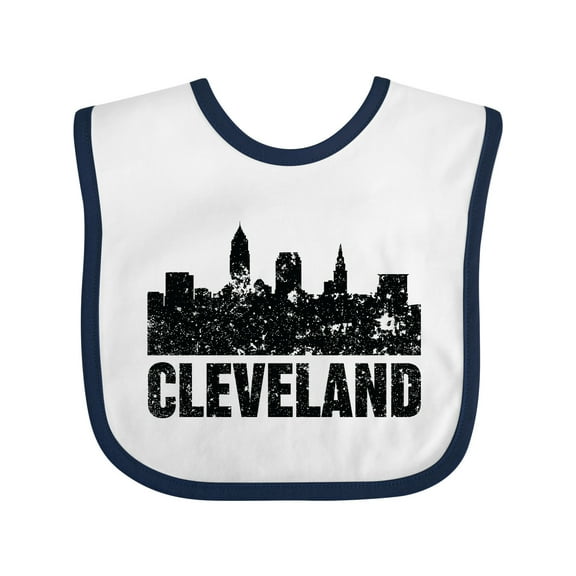 Inktastic Cleveland Skyline Grunge Boys or Girls Baby Bib