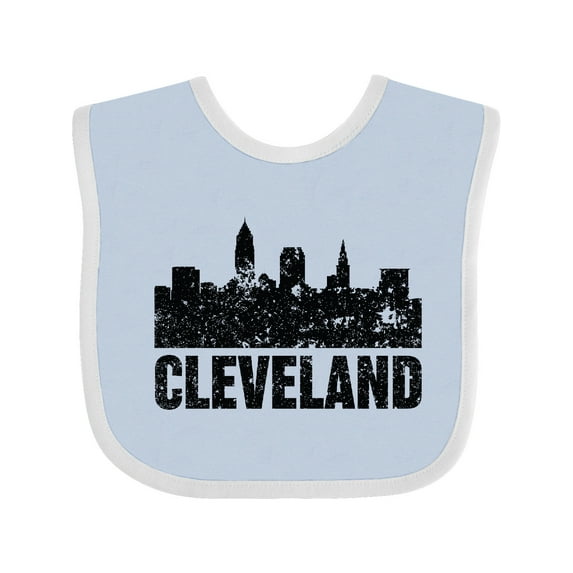 Inktastic Cleveland Skyline Grunge Boys or Girls Baby Bib