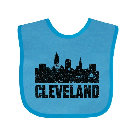 Inktastic Cleveland Skyline Grunge Boys or Girls Baby Bib