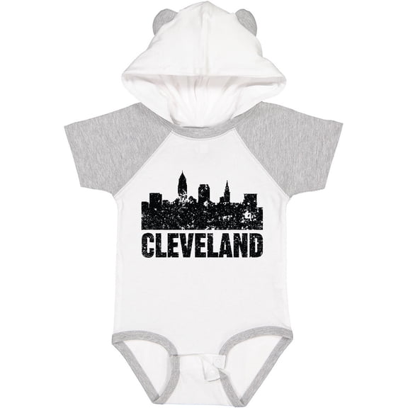 Inktastic Cleveland Skyline Grunge Boys or Girls Baby Bodysuit