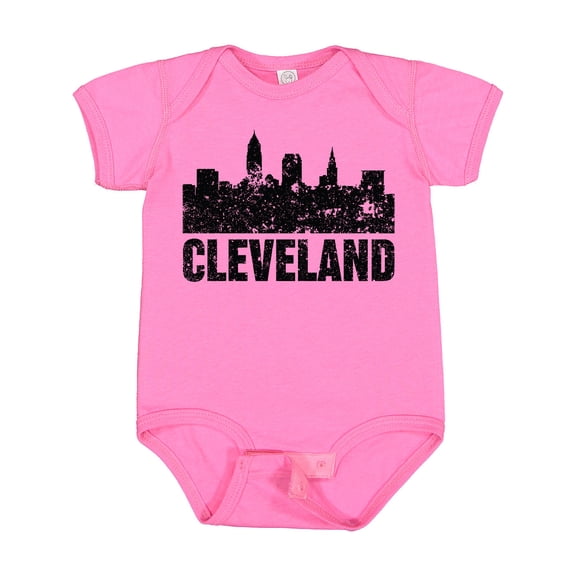 Inktastic Cleveland Skyline Grunge Boys or Girls Baby Bodysuit
