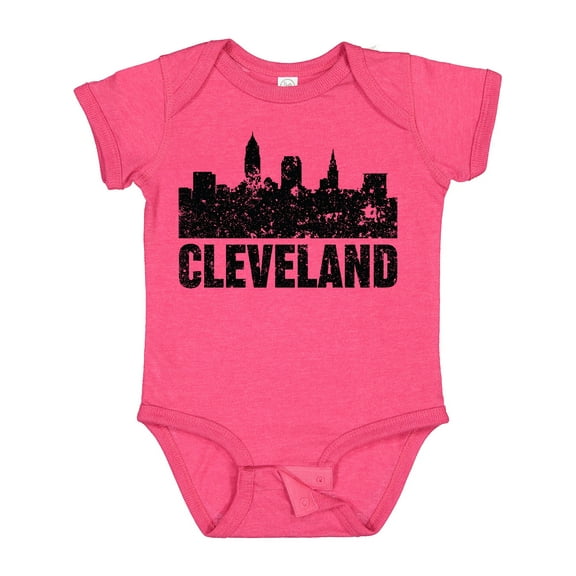 Inktastic Cleveland Skyline Grunge Boys or Girls Baby Bodysuit