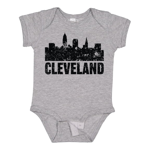Inktastic Cleveland Skyline Grunge Boys or Girls Baby Bodysuit