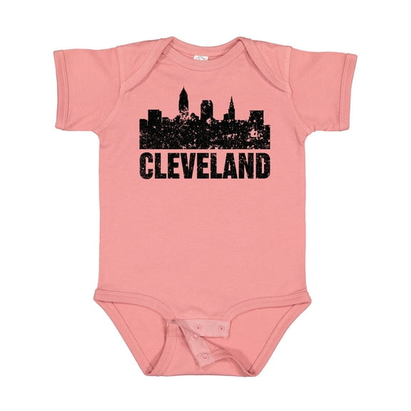 Inktastic Cleveland Skyline Grunge Boys or Girls Baby Bodysuit