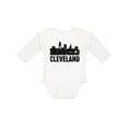 thumbnail image 1 of Inktastic Cleveland Skyline Grunge Boys or Girls Long Sleeve Baby Bodysuit, 1 of 5