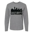 thumbnail image 1 of Inktastic Cleveland Skyline Grunge Long Sleeve T-Shirt, 1 of 5