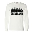 thumbnail image 1 of Inktastic Cleveland Skyline Grunge Long Sleeve T-Shirt, 1 of 5