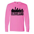 thumbnail image 1 of Inktastic Cleveland Skyline Grunge Long Sleeve T-Shirt, 1 of 5