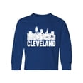 thumbnail image 1 of Inktastic Cleveland Skyline Grunge Long Sleeve Youth T-Shirt, 1 of 5
