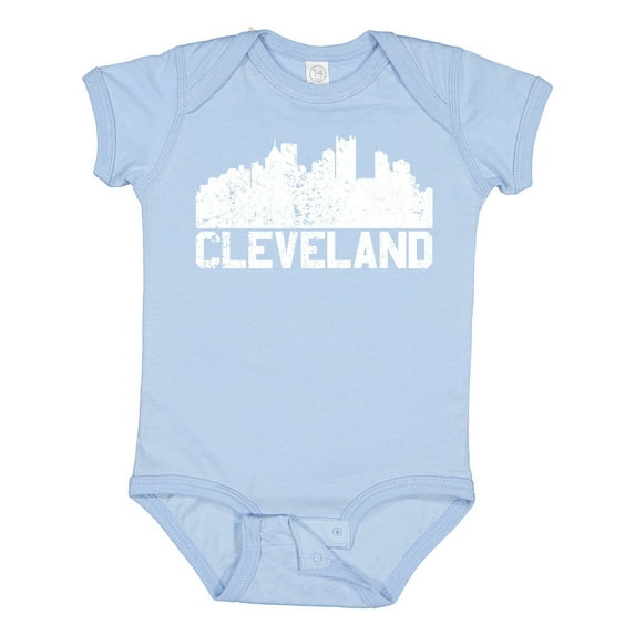 Inktastic Cleveland Skyline Grunge White Boys or Girls Baby Bodysuit