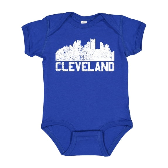 Inktastic Cleveland Skyline Grunge White Boys or Girls Baby Bodysuit
