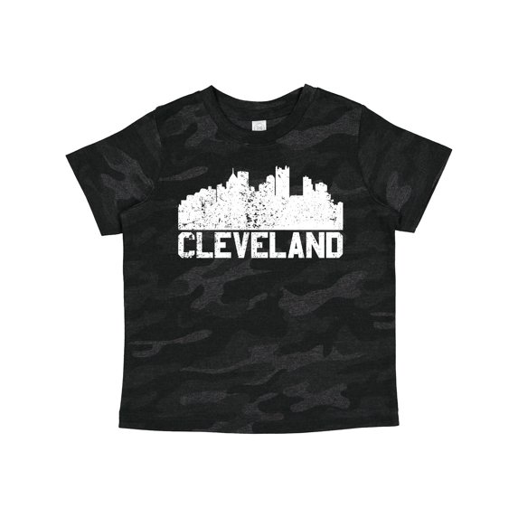 Inktastic Cleveland Skyline Grunge White Boys or Girls Toddler T-Shirt