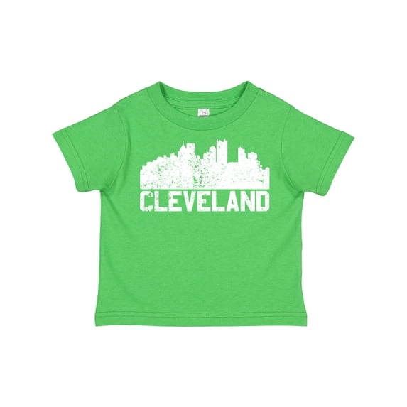 Inktastic Cleveland Skyline Grunge White Boys or Girls Toddler T-Shirt