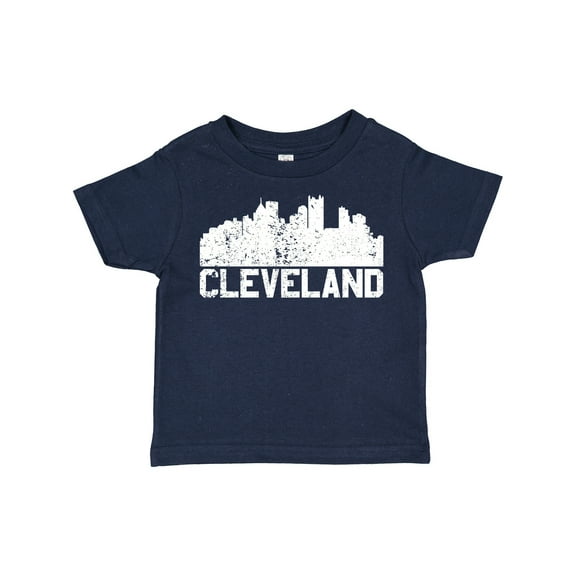 Inktastic Cleveland Skyline Grunge White Boys or Girls Toddler T-Shirt