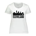 thumbnail image 1 of Inktastic Cleveland Skyline Grunge Women's Plus Size T-Shirt, 1 of 5