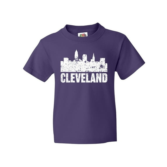 Inktastic Cleveland Skyline Grunge Youth T-Shirt