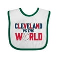 thumbnail image 1 of Inktastic Cleveland Vs. the World Blue and Red with Baseball Boys or Girls Baby Bib, 1 of 4