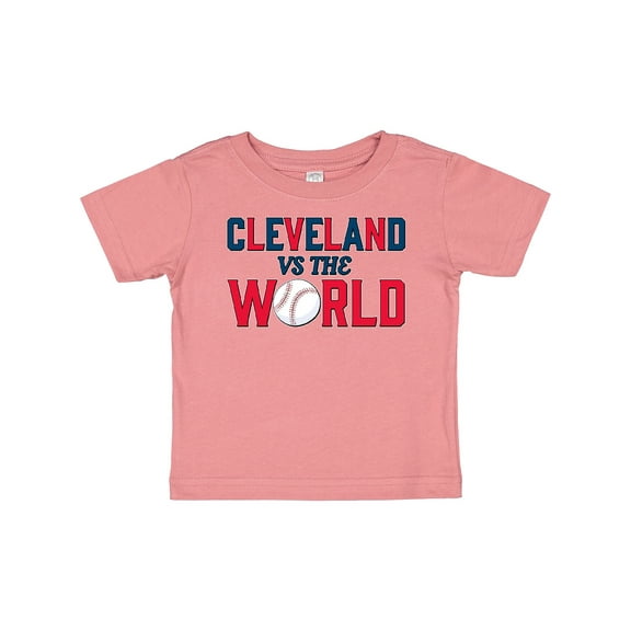 Inktastic Cleveland Vs. the World Blue and Red with Baseball Boys or Girls Baby T-Shirt