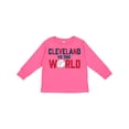 thumbnail image 1 of Inktastic Cleveland Vs. the World Blue and Red with Baseball Boys or Girls Long Sleeve Toddler T-Shirt, 1 of 5