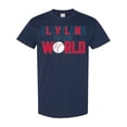 thumbnail image 1 of Inktastic Cleveland Vs. the World Blue and Red with Baseball T-Shirt, 1 of 5
