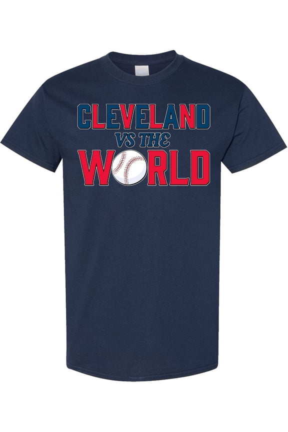 Cleveland Vs. the World Blue and Red with Baseball T-Shirt