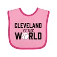 thumbnail image 1 of Inktastic Cleveland Vs. the World with Baseball Boys or Girls Baby Bib, 1 of 4