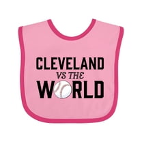 Inktastic Cleveland Vs. the World with Baseball Boys or Girls Baby Bib