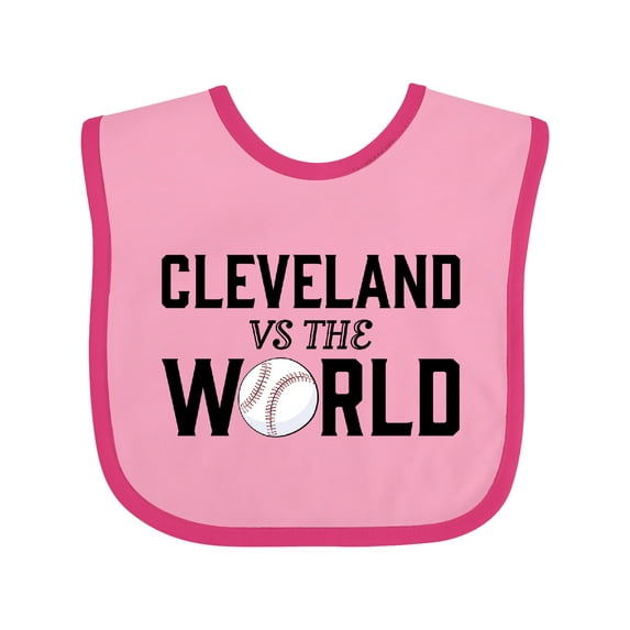 Inktastic Cleveland Vs. the World with Baseball Boys or Girls Baby Bib